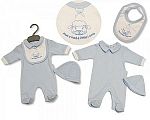 Wholesale Premature Boys All in One with Bib and Hat - Little Lamb
