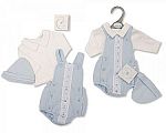 Wholesale Premature Boys 2 pcs Romper Set with Lace and Hat