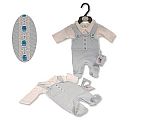 Premature Baby Boys Faux 2 pcs Set with Lace