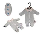 Premature Baby Boys Long Romper with Lace