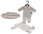 Premature Baby Boys All in One with Smocking - Prince