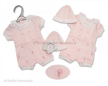 Premature Baby Girls Romper with Hat - Sweet As Candy - Wholesale