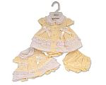 Premature Baby Dress with Bows and Lace - Daisies