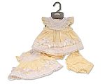 Premature Baby Dress with Bows and Lace