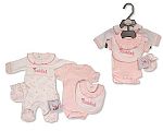 Premature Baby Girls 4 pcs Set with Smocking and Bows - Cuddles