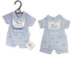 Premature Baby Boys Romper with Bib - Little Sunshine