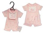 Premature Baby Girls Romper with Bib - Little Sunshine