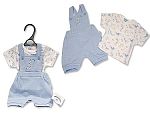 Premature Baby Boys 2 pcs Dungaree Set - Giraffe