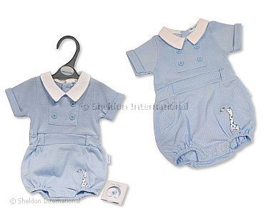 Premature Baby Boys Short Romper - Giraffe - Wholesale