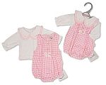 Premature Baby Girls 2 pcs Short Romper Set with Bows