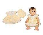 Premature Baby Dress Lemon with Lace and Bow