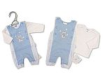 Wholesale Premature Boys 2 pcs Dungaree Set with Open Legs - Snowballs