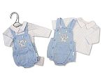 Wholesale Premature Boys 2 pcs Short Dungaree Set - Snowballs