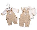 Wholesale Premature 2 pcs Dungaree Set - Giraffe