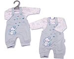 Wholesale Premature Boys 2 pcs Dungaree Set - Elephant