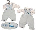 Wholesale Premature Boys 2 pcs Dungaree Set - Car and Teddy