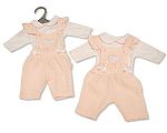 Wholesale Premature Girls 2 pcs Dungaree Set with Bows- Hearts