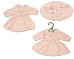 Wholesale Premature Girls  Dress with Bib Front - Leaves and Hearts