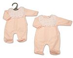 Wholesale Premature Girls All in One with Bib Front - Leaves and Hearts