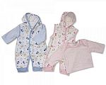 Tiny Baby 2 pcs Set with Hood - Elephants