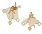 Bear Comforter with Rattle, Ring and Teether