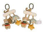 Baby Bear Hanging Toy with Crinkle Paper, Rattle, Squeaker and Teether
