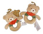 Baby Bear Rattle Ring with Scarf