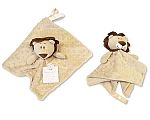 Baby Lion Comforter with Dots and Dummy Clip